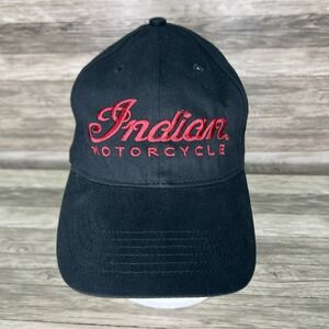 Indian Motorcycle Hat Baseball Cap Embroidered Black Head Shots KC Caps